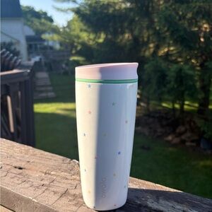 Owala White and Pink Travel Mug